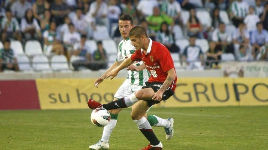 Raúl Fuster marcó el último gol del Nàstic en Córdoba en el último partido jugado por los granas en el Nuevo Arcángel, en la 2011-12. Foto: DT