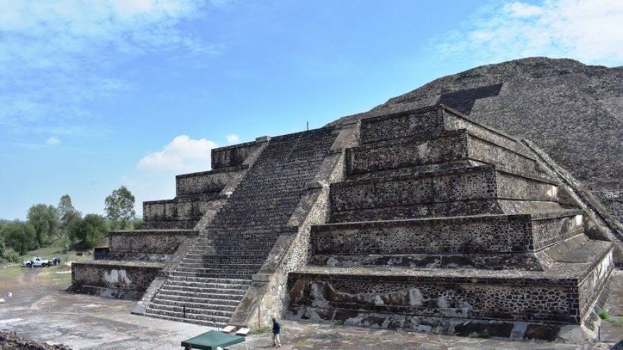 Fotografía cedida por el Instituto Nacional de Arqueología e Historia (INAH) hoy, de la zona arqueológica de Teotihuacan (México). Foto: EFE