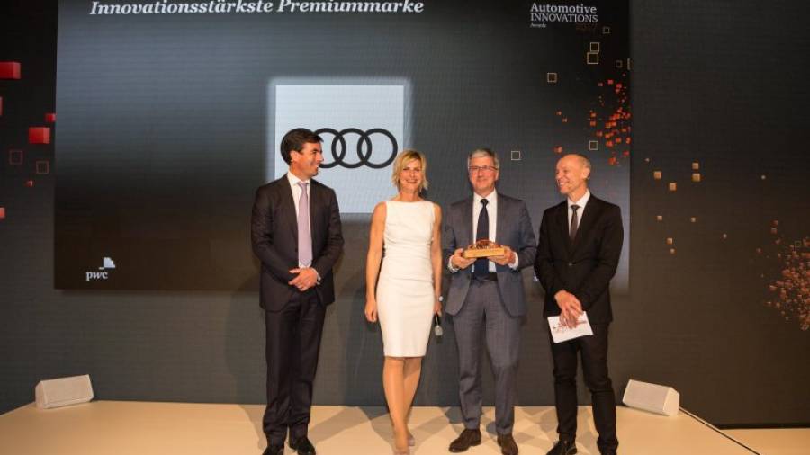 Audi recibe el galardón otorgado por el jurado gracias a sus 84 innovaciones durante el período que comprende el informe.