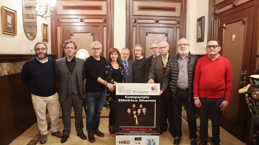 Daniel Racasens, Marc Moncusí,Elèctrica Dharma i associacions en l’acte de presentació FOTO: ALBA MARINÉ