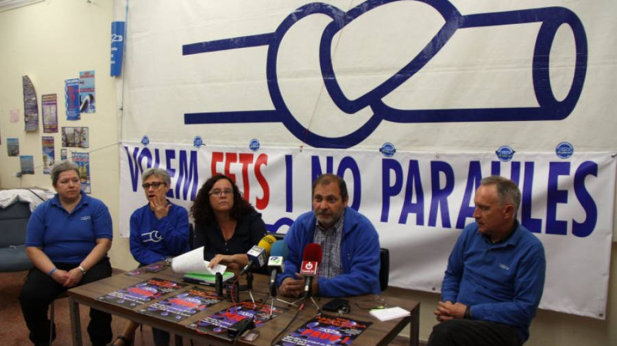 Els portaveus de la PDE han reclamat 'més fets i no paraules' a la Generalitat i als polítics del territori. Foto: ACN