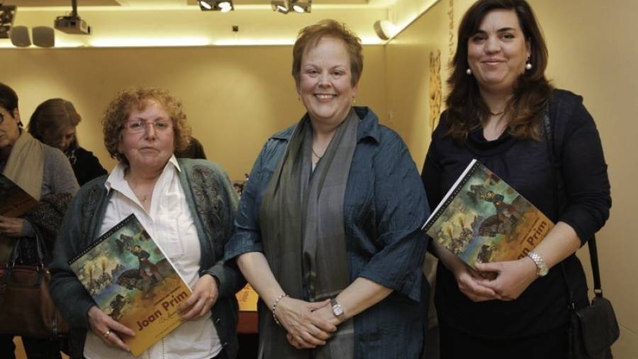 D'esquerra a dreta, les autores del llibre Carme Bigorra, Maria Josep Salvadó i Eva Ibáñez. Foto: Alba Mariné