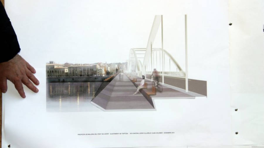 Imatge del pont de l'Estat a Tortosa com quedarà després de la reforma integral. Foto: ACN