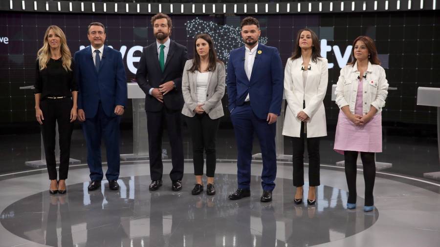 RTVE celebró el viernes el debate ‘a siete’ de los portavoces parlamentarios. FOTO: EFE