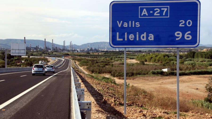 El primer tram de l'A-27, entre Tarragona i El Morell, es va inaugurar a mitjans d'agost del 2013. Foto: ACN