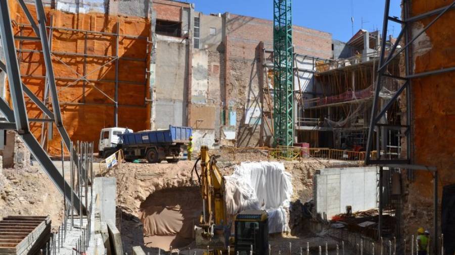 Imatge de les obres de construcció de l´edifici del futur Museu Casteller de Catalunya. Foto: Montse Plana