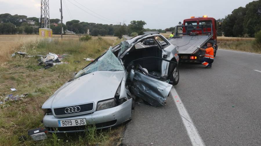 En aquest accident ocorregut a Caldes de Malavella el 2 de juliol van morir dues persones. FOTO: ACN