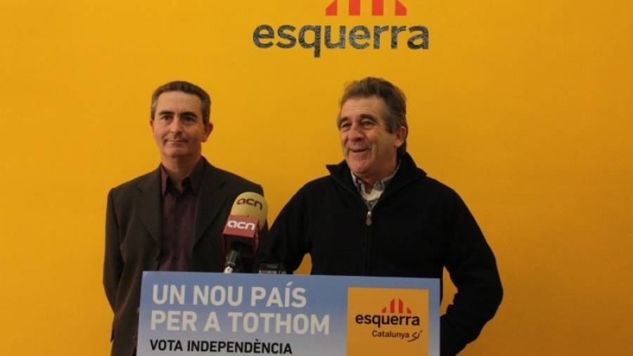 Eudald Roca, a la izquierda, asegura que la Executiva Regional d´ERCal Camp de Tarragona le escogió como representante en la Diputació. Foto: DT