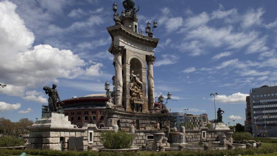 La font monumental de la plaça d’Espanya de Barcelona fou projectada pel tarragoní Josep M. Jujol. foto: Bob Masters / Generalitat de Catalunya