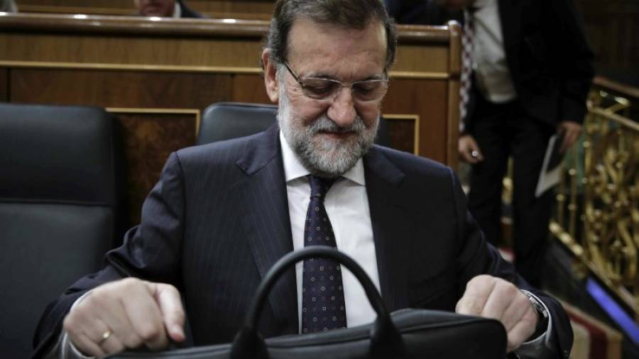 El presidente del Gobierno, Mariano Rajoy, en la sesión de ayer de control en el Congreso. Foto: EFE