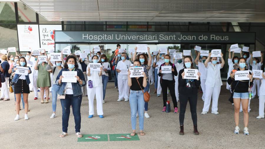 Protesta de las enfermedades del Sant Joan de Reus el pasado mes de junio. Foto: A. Mariné