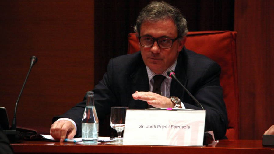 Jordi Pujol Ferrusola, en comparèixer al Parlament a la comissió d'investigació sobre el frau fiscal. Foto: ACN