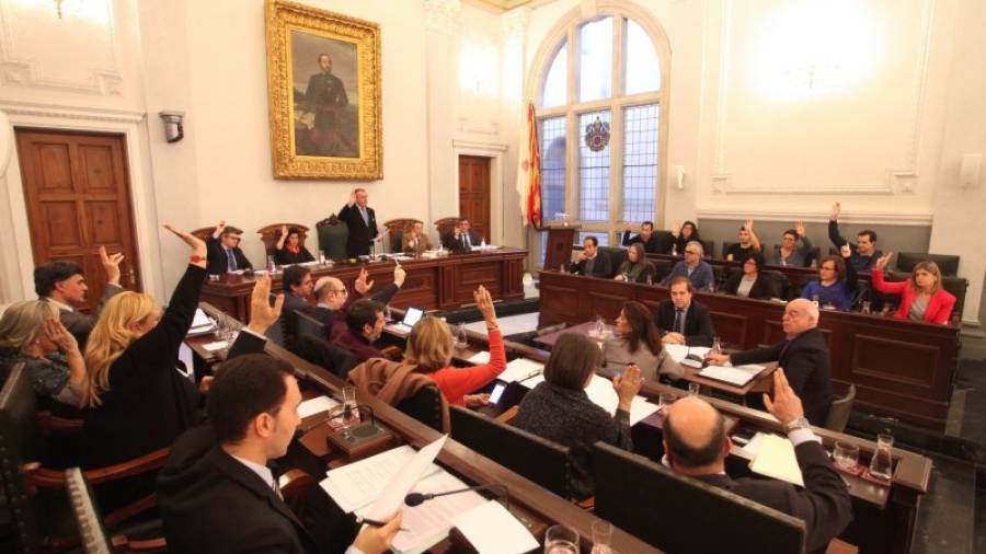 Imagen del pleno de presupuestos celebrado el lunes. Foto: Alba Mariné