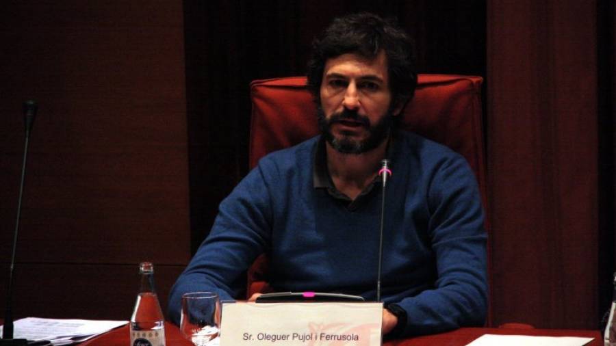 Oleguer Pujol Ferrusola, en una imatge presa al Parlament, on va anar a declarar, al març, a la comissió d´investigació sobre el frau. FOTO: ACN