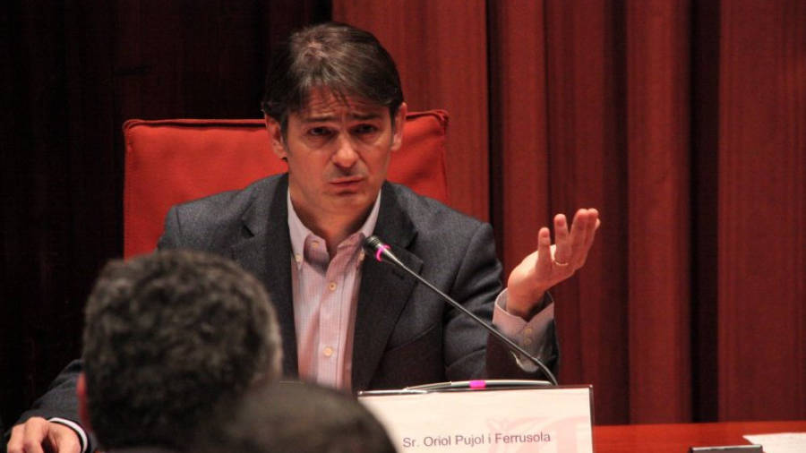 Oriol Pujol Ferrusola, a la comissió d'investigació sobre frau i corrupció. Foto: ACN