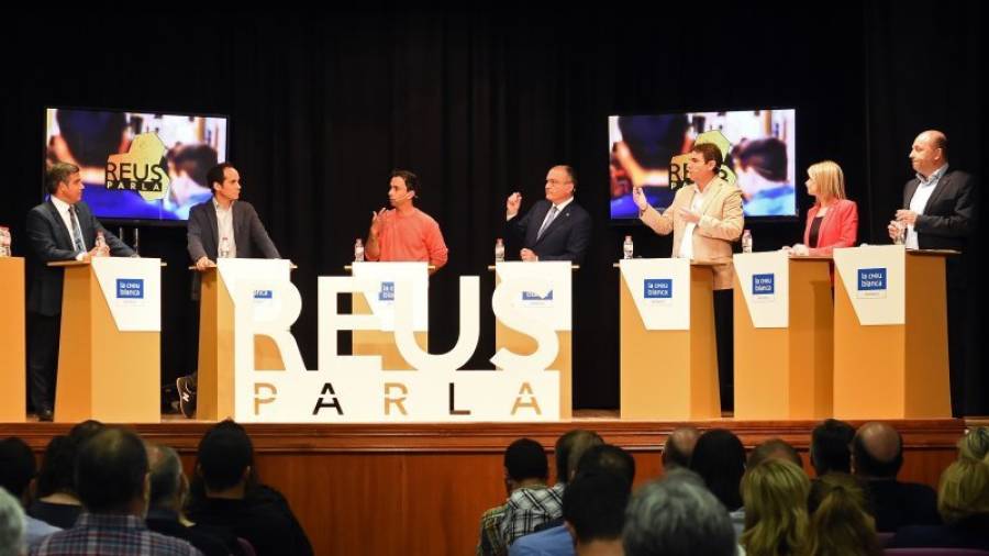 Imagen de los portavoces de los partidos que ayer intervinieron en el debate #ReusParla. Foto: alfredo gonzález