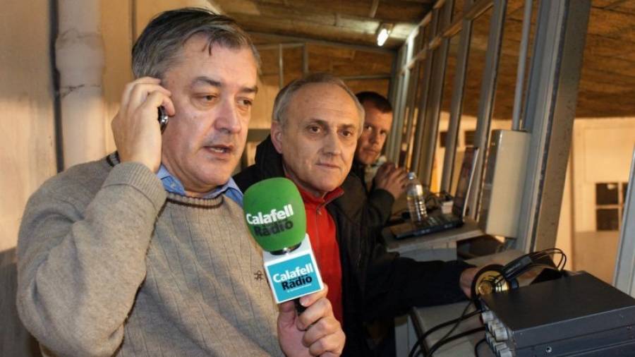 El periodista Ferran Rodríguez durante una transmisión deportiva. Foto: DT