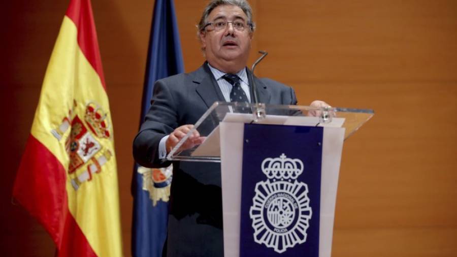El ministro del Interior, Juan Ignacio Zoido, durante su intervención en los actos de conmemoración del 193 aniversario de la creación de la Policía Nacional. Foto: EFE