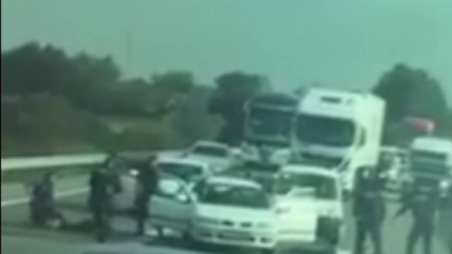 Captura de pantalla del vídeo de la espectacular detención