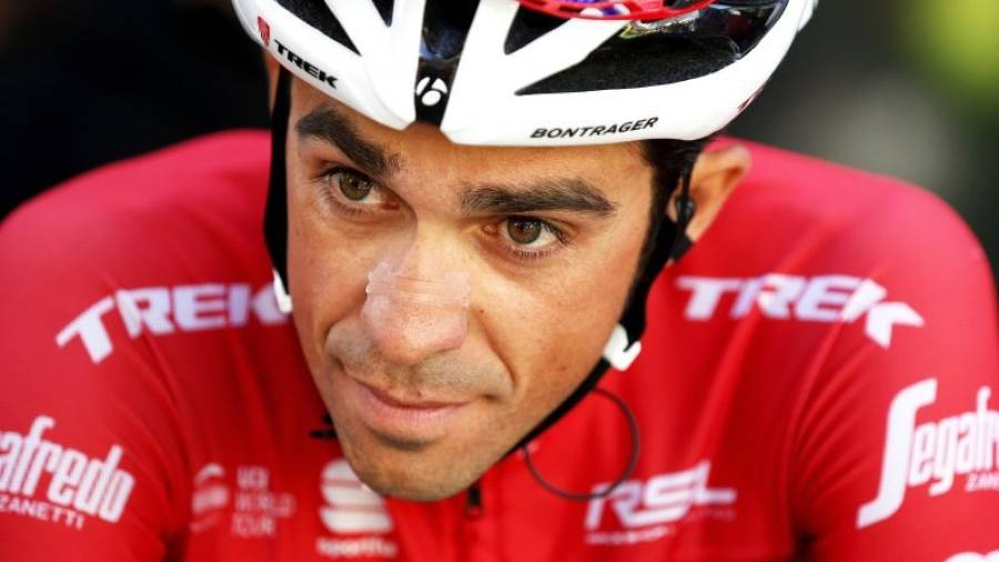 Imagen de Alberto Contador en una prueba reciente. Foto: EFE