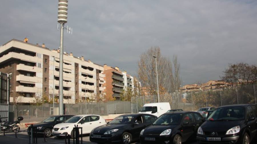 Una de les tres sirenes que Protecció Civil ha provat aquest dimarts per primer cop a Catalunya, a Sant Joan Despí