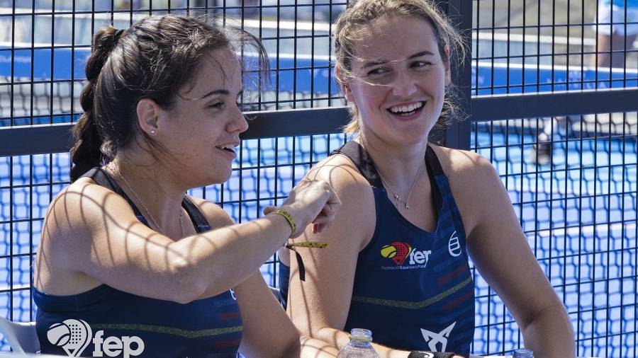 Paula Josemaría y Ari Sánchez, durante el torneo marbellí. FOTO: Federación Española.