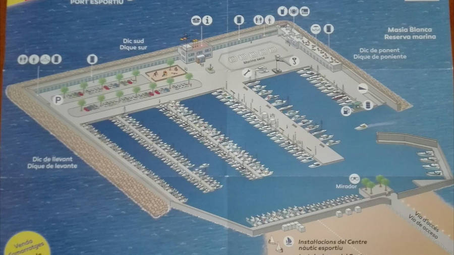 El proyecto para el puerto de Coma-ruga.