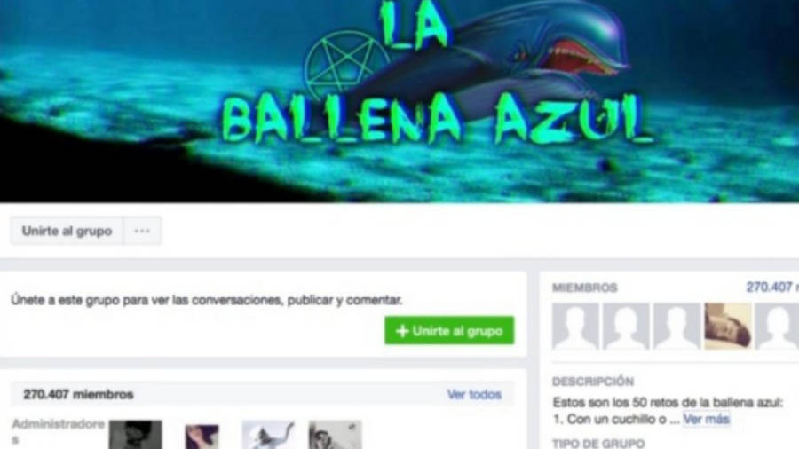Este era el grupo de Facebook 'ballena azul' más numeroso en español, con más de 270.000 miembros. Este viernes ha desaparecido