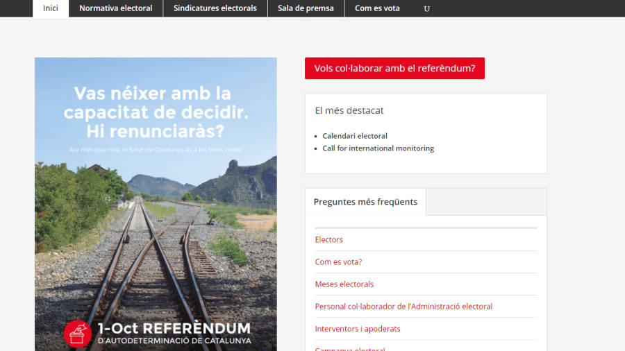 Captura de pantalla de la web del referèndum. Foto: ACN