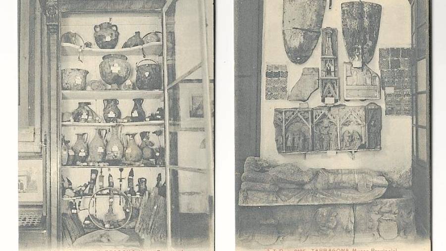 Del museo inicial no se guardan fotos, pero estas postales de principios del siglo XX muestran piezas de la colecci&oacute;n. FOTO: cedida