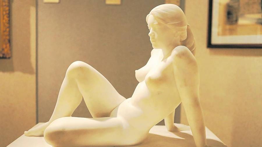 Espida&rsquo;, escultura en m&aacute;rmol de Josep Salvad&oacute; Jassans. ALBA MARIN&Eacute;