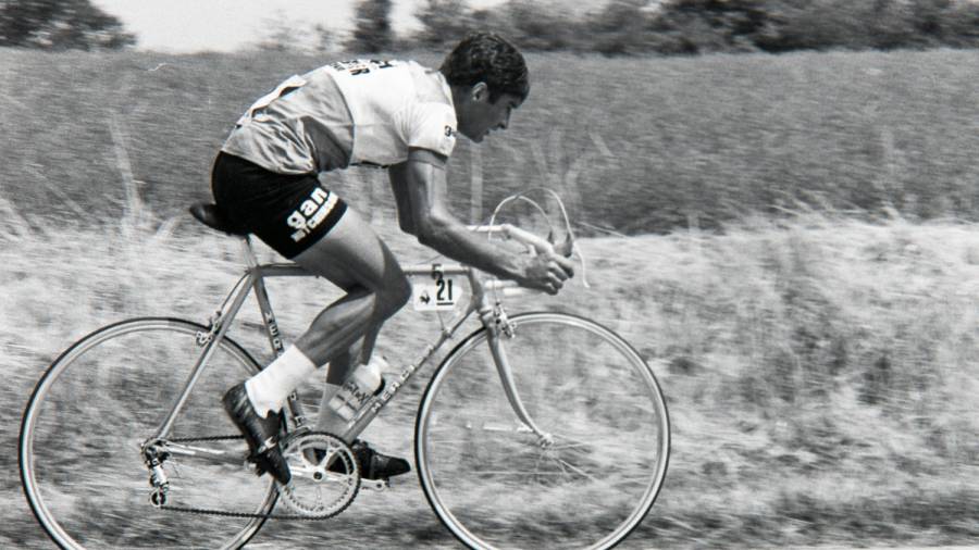Poupou, durante el Tour de 1976: Ren&eacute; Milanese