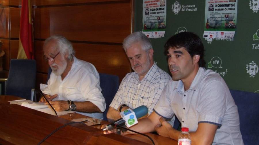 Josep Maldonado, Martí Carnicer y Ferran Trillas, ayer durante la presentación del torneo en El Vendrell. foto:cedida