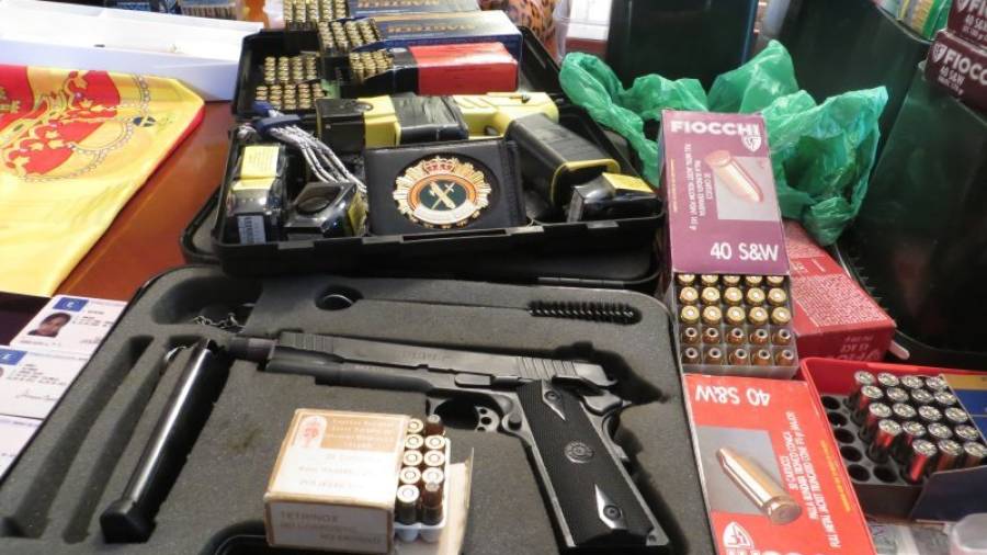 Armas y munición en las dependencias de la Guardia Civil. Foto: g. civil