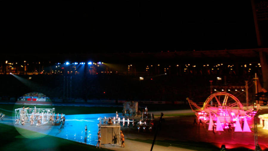 Imagen del 24 de junio de 2005 de la ceremonia de inauguración de los juegos que se celebraron en Almería. Foto: DT