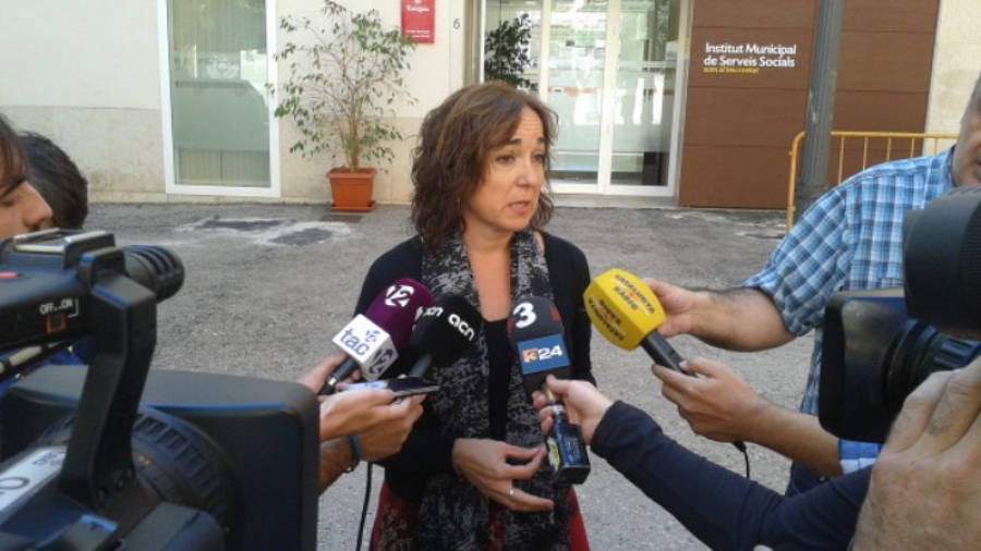 La portavoz del gobierno tarraconense, durante las declaraciones por el caso Inipro. Foto: Lluís Milián