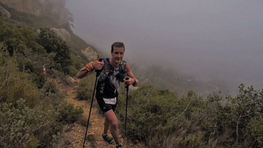 El finlandés del Trail Tarraco Kai Langel, durante la prueba de ayer, en la que reeditó triunfo. Foto: Jordi Santacana