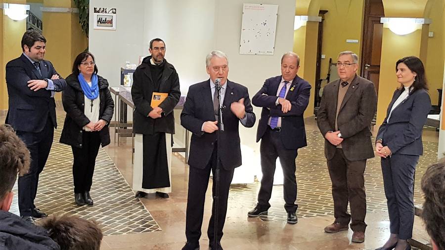 El president de la Diputaci&oacute;, Josep Poblet, durant la inauguraci&oacute; aquest divendres dia 12.