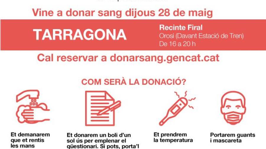 Tarragona acull aquest dijous una campanya de donació de sang