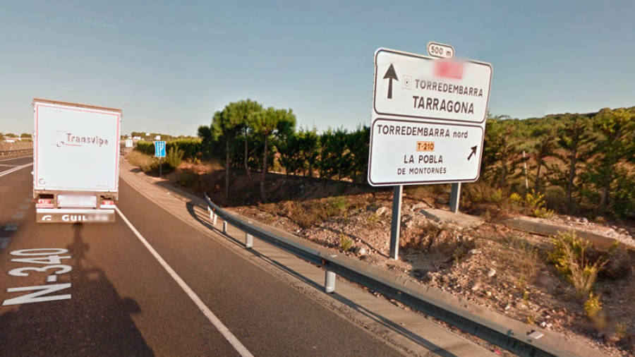 L'accident ha tingut lloc a la N-340 a Torredembarra. Foto: Google Maps