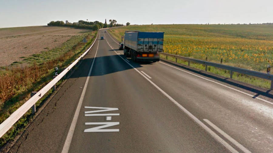 El hombre circulaba a 200 km/H por la la antigua N-IV. Foto: Google Maps