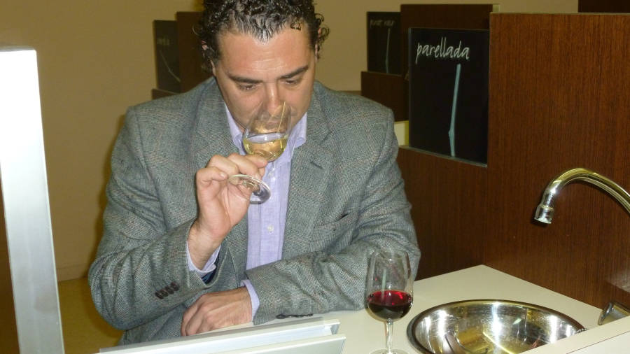 Francesc Olivella, director general de la DO Penedès, en un tast de vins recent