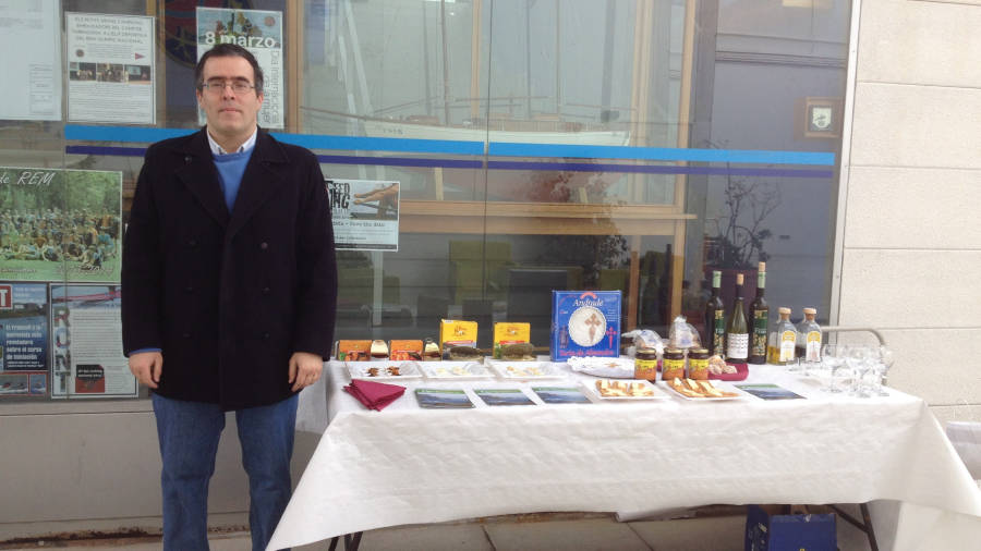 Carlos Vidal, durante una de las degustaciones de los productos de Galician Gastronomy
