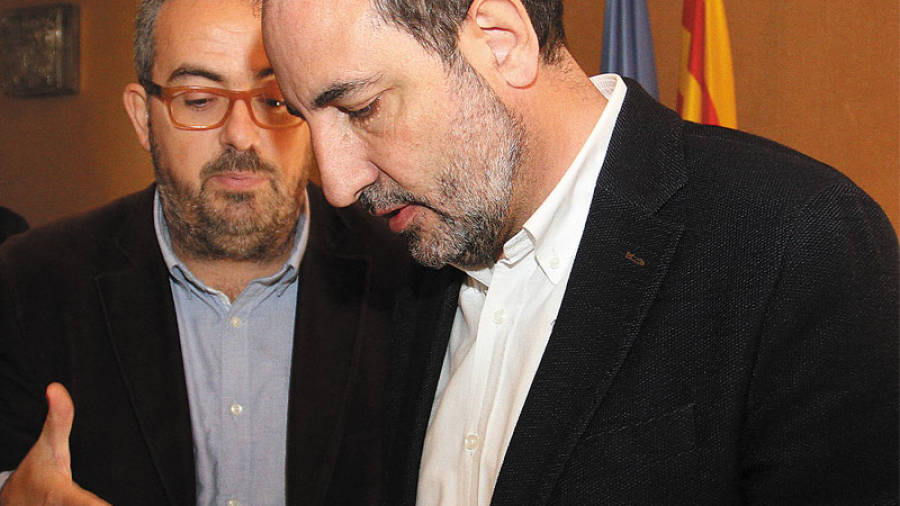 Martí Barberà, el pasado sábado, con Ramon Espadaler. Foto: Lluís Milián