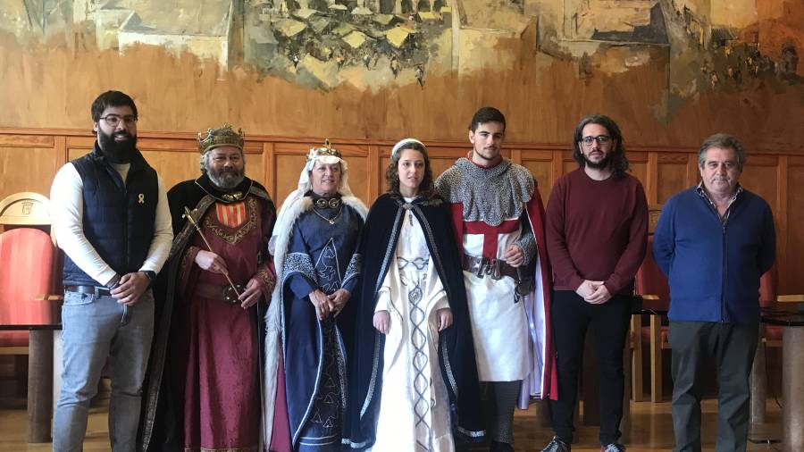 Imatge dels protagonistes i els impulsors de la Setmana Medieval. FOTO: Alba Tudó