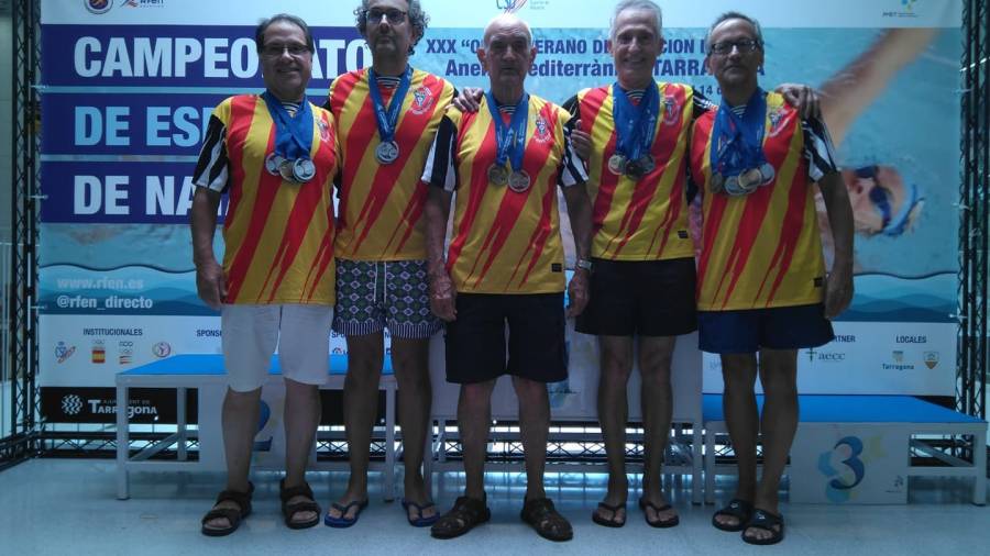 Los medallistas del CN Reus Ploms. FOTO: Cedida