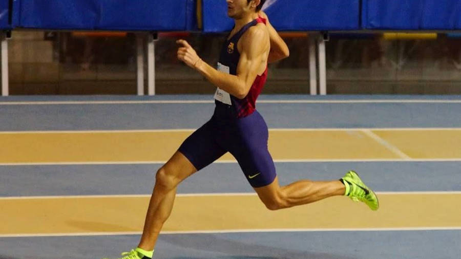 En la imagen, el atleta de La Galera Llorenç Sales, durante la disputa de una competición. FOTO: CEDIDA