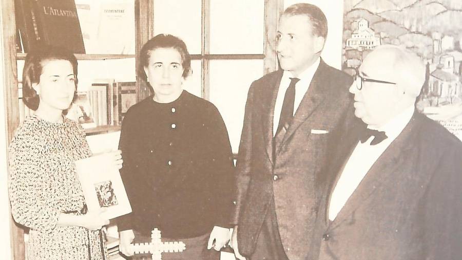Acto celebrado en 1965 en el Museu Casa Verdaguer de Vil&middot;la Joana. foto: MUHBA