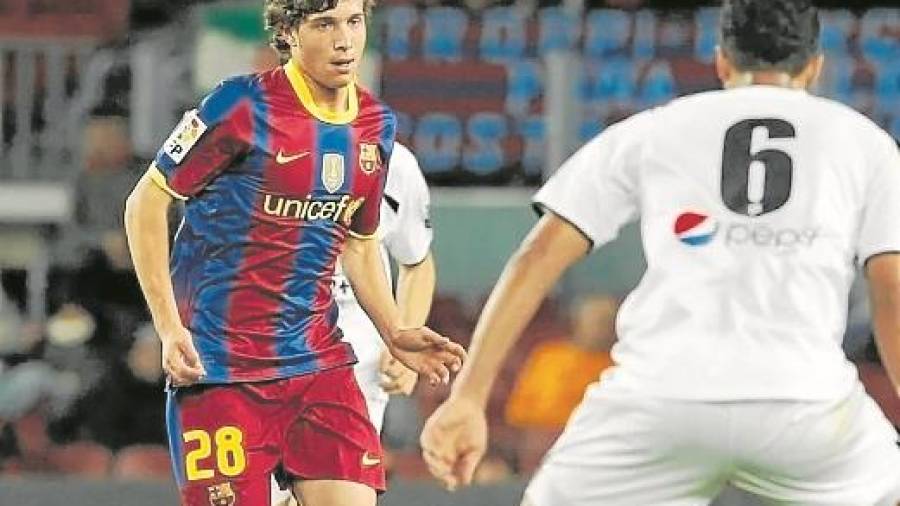 El día que el jugador reusense debutó en un partido de Copa del Rey ante el Ceuta. foto: FC Barcelona