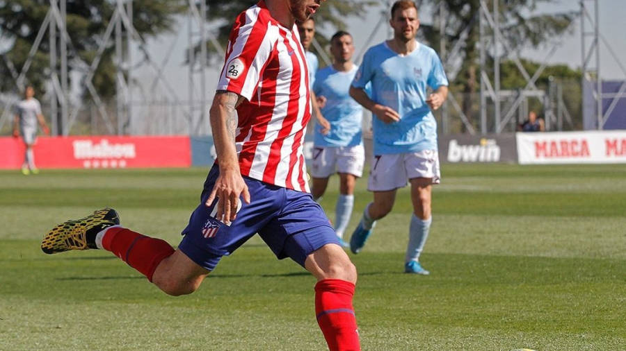 Ricard Sánchez en un partido con el Atlético de Madrid B. FOTO: INSTAGRAM
